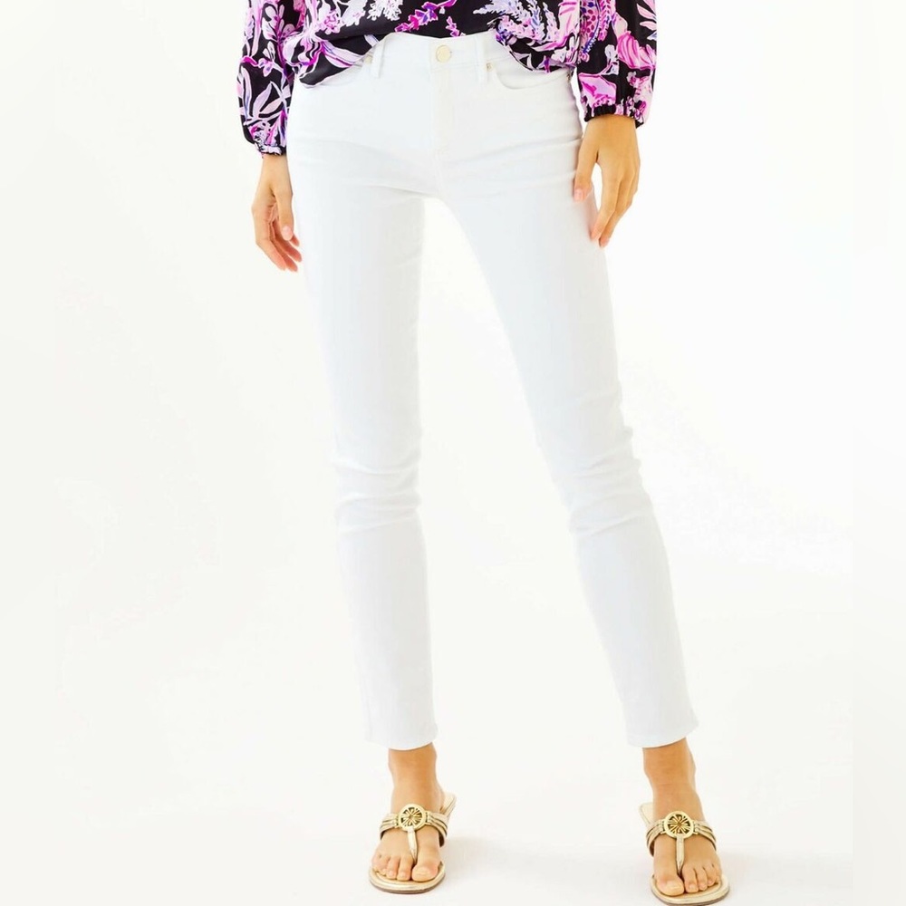 Lilly Pulitzer South Ocean Skinny white jeans